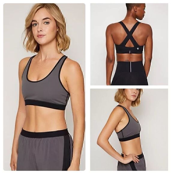 NWT 4 Laps Infinity Sports Bra “Graphite Black” XXL - Picture 1 of 9